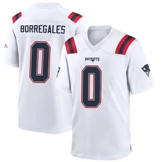 Game Andres Borregales Youth New England Patriots Jersey - White